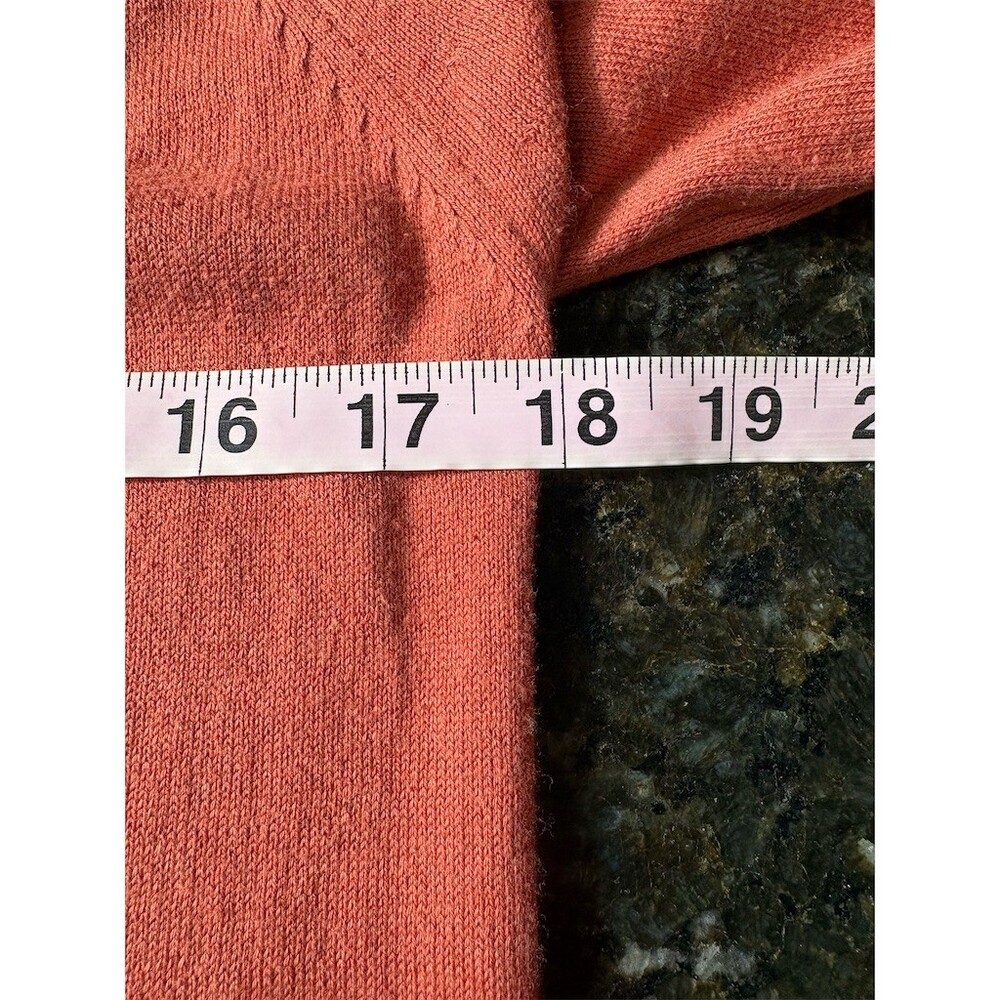 Banana Republic Sweater Mens M Rust Orange Lightweight V-Neck Pullover - Picture 6 of 8